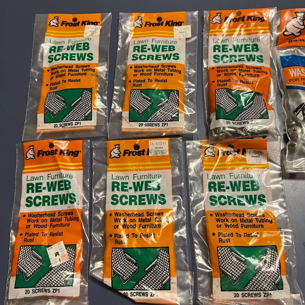 NWT Arden Paradise, Wellington, Frost king Re Webbing Kits/and Screws - Picture 7 of 9